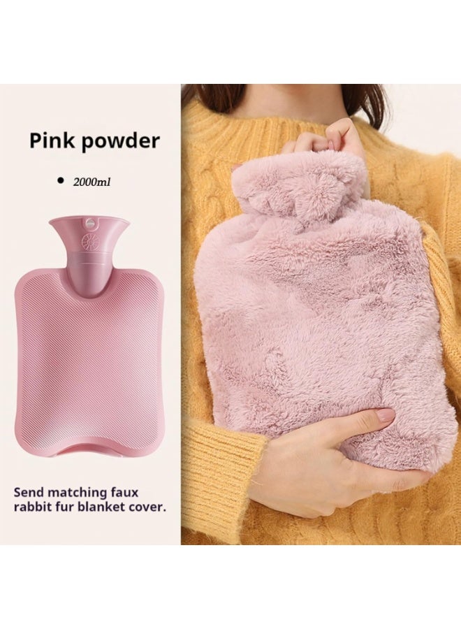 Premium Rubber Hot Water Bottle with Ultra-Soft Protective Cover for Pain Relief Menstrual Cramps and Body Warming - Image 5